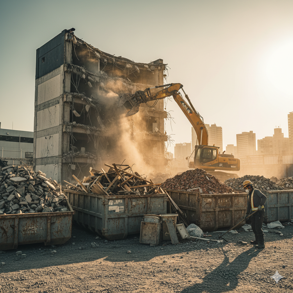 解体工事の裏側！廃材の『分別』と『産業廃棄物処分』の適正費用と不法投棄リスク